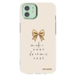 Átlátszó szilikon tok az alábbi mobiltelefonokra Apple iPhone 12 - Golden Dream
