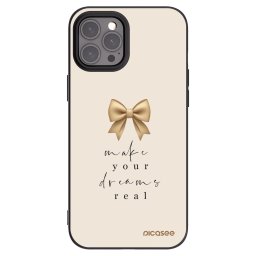 Fekete szilikon tok az alábbi mobiltelefonokra Apple iPhone 12 Pro Max - Golden Dream