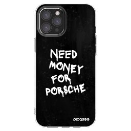 Átlátszó szilikon tok az alábbi mobiltelefonokra Apple iPhone 12 Pro Max - Black Dollar