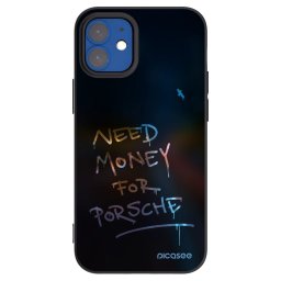 Fekete szilikon tok az alábbi mobiltelefonokra Apple iPhone 12 mini - Neon Nights