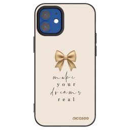Fekete szilikon tok az alábbi mobiltelefonokra Apple iPhone 12 mini - Golden Dream