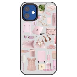 Fekete szilikon tok az alábbi mobiltelefonokra Apple iPhone 12 mini - Glam Babe