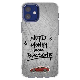 Átlátszó szilikon tok az alábbi mobiltelefonokra Apple iPhone 12 mini - Grey Drift
