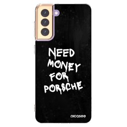 Átlátszó szilikon tok az alábbi mobiltelefonokra Samsung Galaxy S21+ 5G G996F - Black Dollar