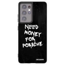 Fekete szilikon tok az alábbi mobiltelefonokra Samsung Galaxy S21 Ultra 5G G998B - Black Dollar