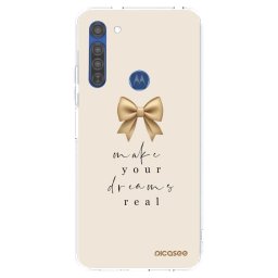 Átlátszó szilikon tok az alábbi mobiltelefonokra Motorola Moto G8 - Golden Dream
