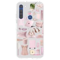 Átlátszó szilikon tok az alábbi mobiltelefonokra Motorola Moto G8 - Glam Babe