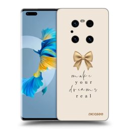Átlátszó szilikon tok az alábbi mobiltelefonokra Huawei Mate 40 Pro - Golden Dream