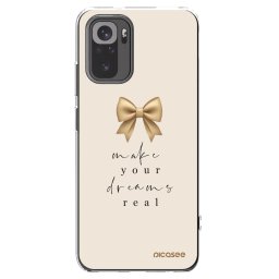 Átlátszó szilikon tok az alábbi mobiltelefonokra Xiaomi Redmi Note 10 - Golden Dream