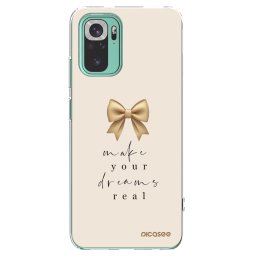 Átlátszó szilikon tok az alábbi mobiltelefonokra Xiaomi Redmi Note 10 Pro - Golden Dream