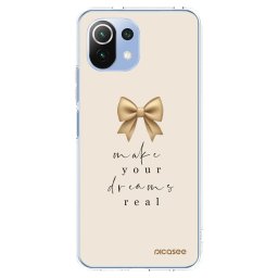 Átlátszó szilikon tok az alábbi mobiltelefonokra Xiaomi Mi 11 Lite - Golden Dream
