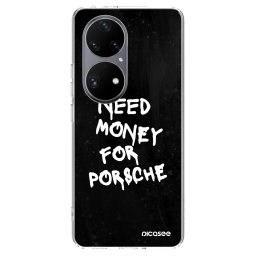 Átlátszó szilikon tok az alábbi mobiltelefonokra Huawei P50 - Black Dollar