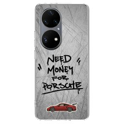 Átlátszó szilikon tok az alábbi mobiltelefonokra Huawei P50 - Grey Drift