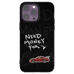 Fekete szilikon tok az alábbi mobiltelefonokra Apple iPhone 14 Pro Max - Track Mode