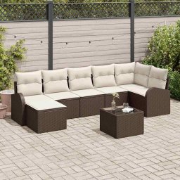 vidaXL Kerti Kanapé Szett 8 db Barna [Műanyag]: Poly Rattan