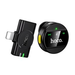 HOCO L21 bluetooth mikrofon (lightning, LAVALIER csíptethető, zajszűrő) FEKETE Apple IPAD, IPAD 2, IPAD (3rd Generation)