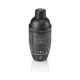 NOCTURN Tattoo shaker 500 ml rozsdamentes acél fekete-arany színű - festett