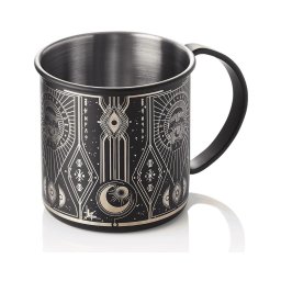 NOCTURN Moscow mule Tattoo rozsdamentes acél bögre 450 ml fekete-arany