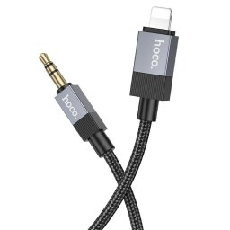 Kábel AUX Jack 3,5 mm (hím) Lightning (hím) Hoco 1 m UPA32A fekete