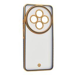 Szilikon telefonvédő (ütésállóság, matt, műanyag hátlap, kameravédő) ARANY/SÖTÉTKÉK Xiaomi Redmi 14C 4G