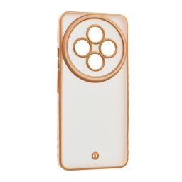 Szilikon telefonvédő (ütésállóság, matt, műanyag hátlap, kameravédő) ARANY/RÓZSASZÍN Xiaomi Redmi 14C 4G