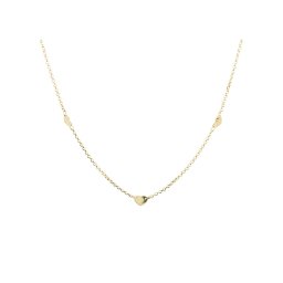 Szív lapkás gyöngyanker nyaklánc 14kt 3,24g 45 cm