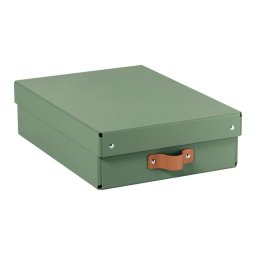 LEITZ Tárolódoboz, M méret, alacsony, LEITZ "Puro", zsályazöld