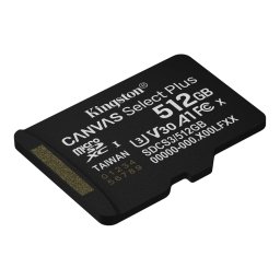 Secure Digital Card Micro 512GB Kingston Canvas Select Plus Gen3 150R A1 Single Class10 SDCS3/512GBSP