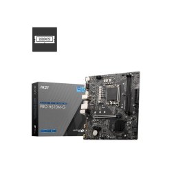 MSI MB Sc LGA1700 PRO H610M-G, Intel H610, 2xDDR5, 1xDP, 1xHDMI, 1xVGA, mATX, 1xHDMI, 1xVGA, mATX
