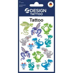 AVERY ZWECKFORM Matrica, tetoválás, 1 ív, 76x120 mm, AVERY ZWECKFORM, "Z-Design No.56751", sárkányok