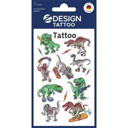 AVERY ZWECKFORM Matrica, tetoválás, 1 ív, 76x120 mm, AVERY ZWECKFORM, "Z-Design No.56772", dínók