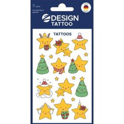AVERY ZWECKFORM Matrica, tetoválás, 1 ív, 76x120 mm, AVERY ZWECKFORM, "Z-Design No.54153", csillagok
