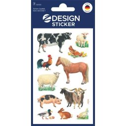 AVERY ZWECKFORM Matrica, papír, 3 ív, 76x120 mm, AVERY ZWECKFORM, "Z-Design No.53720", háziállatok