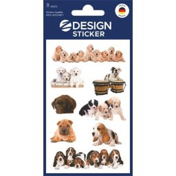AVERY ZWECKFORM Matrica, papír, 3 ív, 76x120 mm, AVERY ZWECKFORM, "Z-Design No.55972", kölyök kutyák