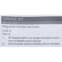 Oceanic 1. lépcső szerviz kit CDx5 DIN/INT