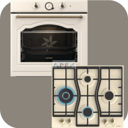 Gorenje Classico BOS67372CLI hőlégkeveréses sütő + GW6D42CLI gáz főzőlap bézs színben