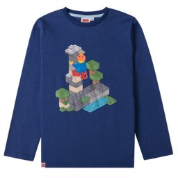 Lego Block Dark Blue gyerek hosszú ujjú póló, felső 6 év / 116 cm