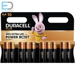Duracell Plus Power Boost NEW MN1500 AA LR06 B10 ( 10 db elem )