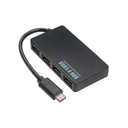 BLACKBIRD USB HUB BYL-2419 4xUSB3.0 Type-c csatlakozóval, Fekete