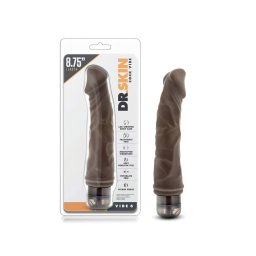 Dr. Skin Vibe No.6 - élethű, szabályozható rezgésű vibrátor (barna)