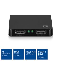 HDMI Splitter elosztó 2 port fekete 4K ACT (AC7835)