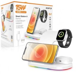 Aligator Smart Station A 3in1 vezeték nélküli töltéssel, 15W