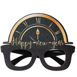 Happy New Year glitteres szemüveg, éjfél!
