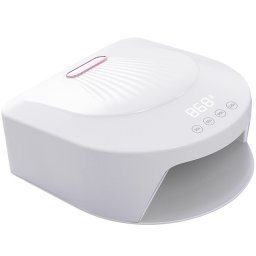 Műkörmös UV lámpa, 48 LED-es, 192W, akkumulátoros, érintés vezérlés, külső akkumulátor funkció, Blueque BQ-V18, fehér