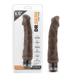 Dr. Skin Vibe No.6 - élethű, szabályozható rezgésű vibrátor (barna)