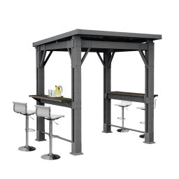 Kerti grill pavilon, pulttal, tetővel