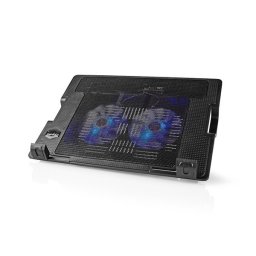 Nedis NBCR200BK notebook hűtő, 18", 2 X 140mm ventilátor, LED, 1200 rpm