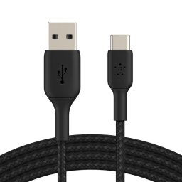 Belkin BOOST CHARGE USB-C/USB-A kábel, 1 m, fekete – strapabíró