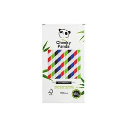 CHEEKY PANDA Szívószál, bambusz, egyenes, lebomló, bambusz, XL méret, 100 db, CHEEKY PANDA, vegyes színek