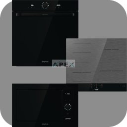 Gorenje Simplicity BOS6737SYB hőlégkeveréses sütő + GI6421SYB indukciós főzőlap + BM235G1SYB grilles mikrohullámú sütő fekete színben